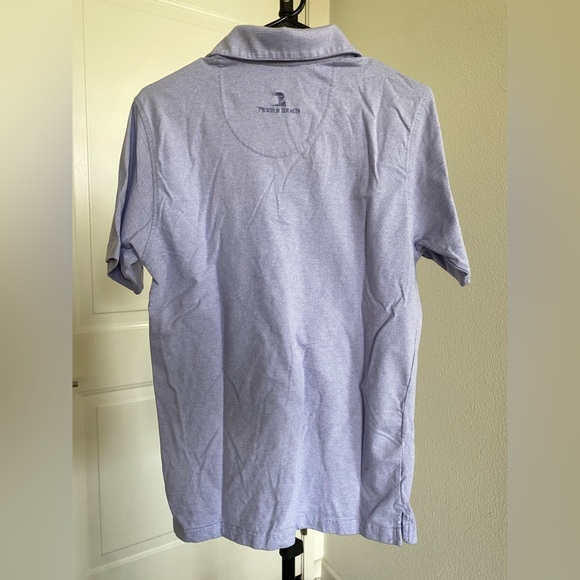 PEBBLE BEACH Mercedes Benz Golf shirt. Purple and white stripes. Size small - Picture 2 of 2